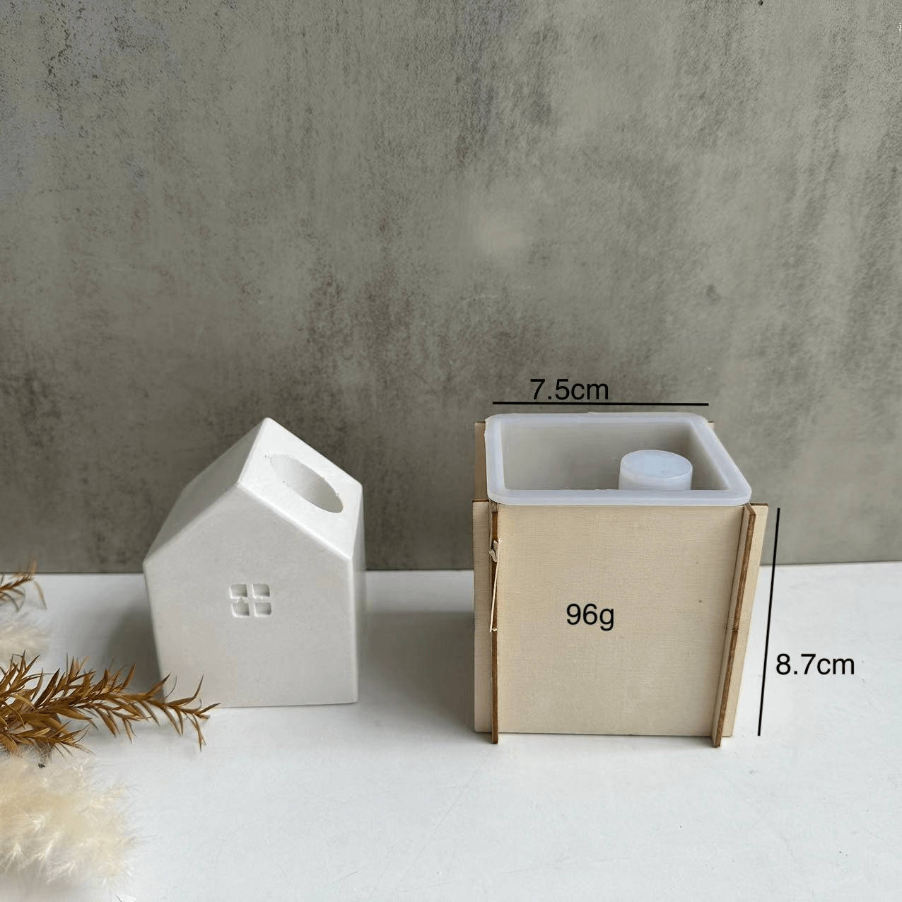 Haus Kerzenständer Silikonform für Beton