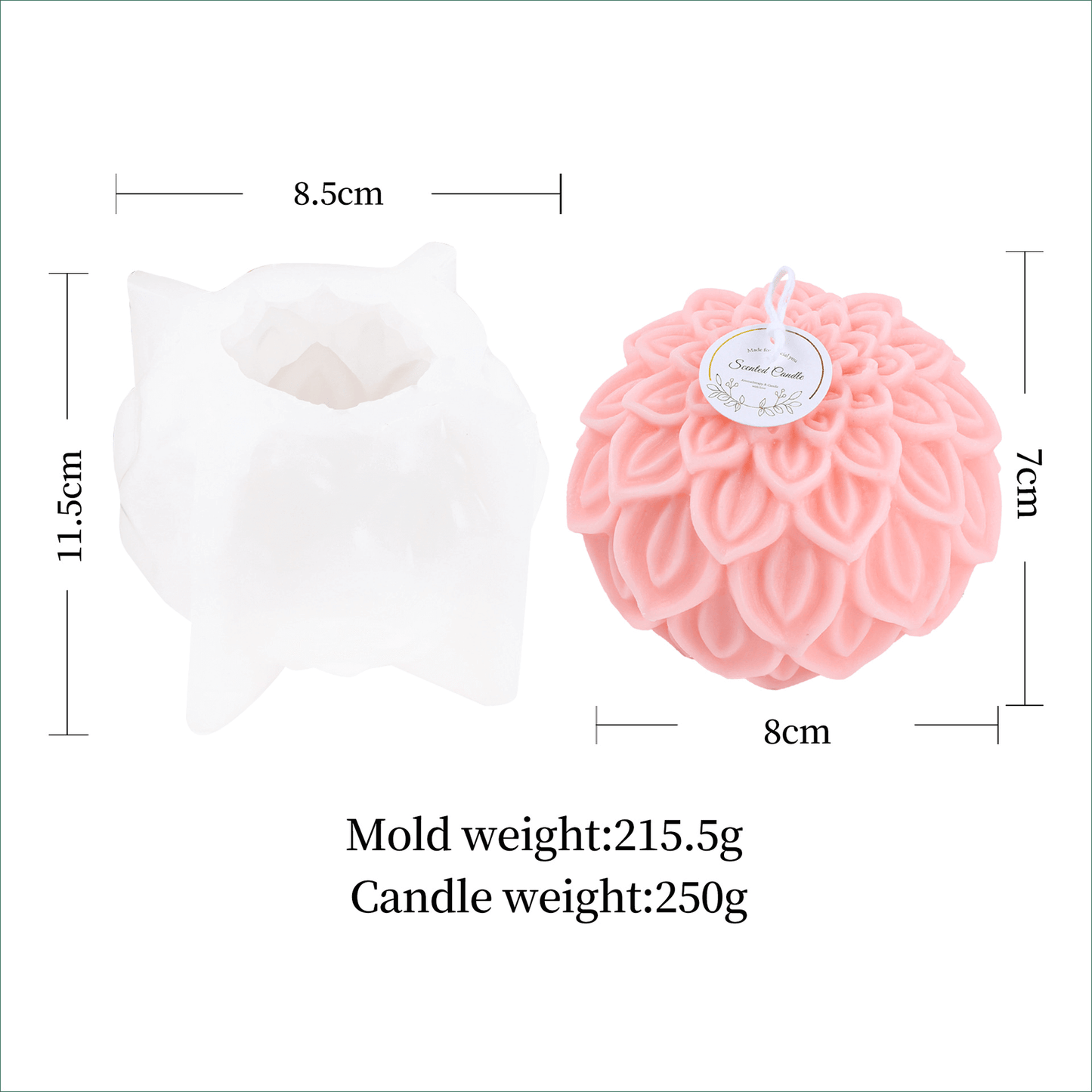 Lotus Blüte Silikonform für Kerzen