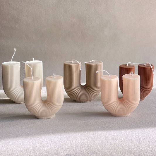 U - Förmige Silikonform für Kerzen