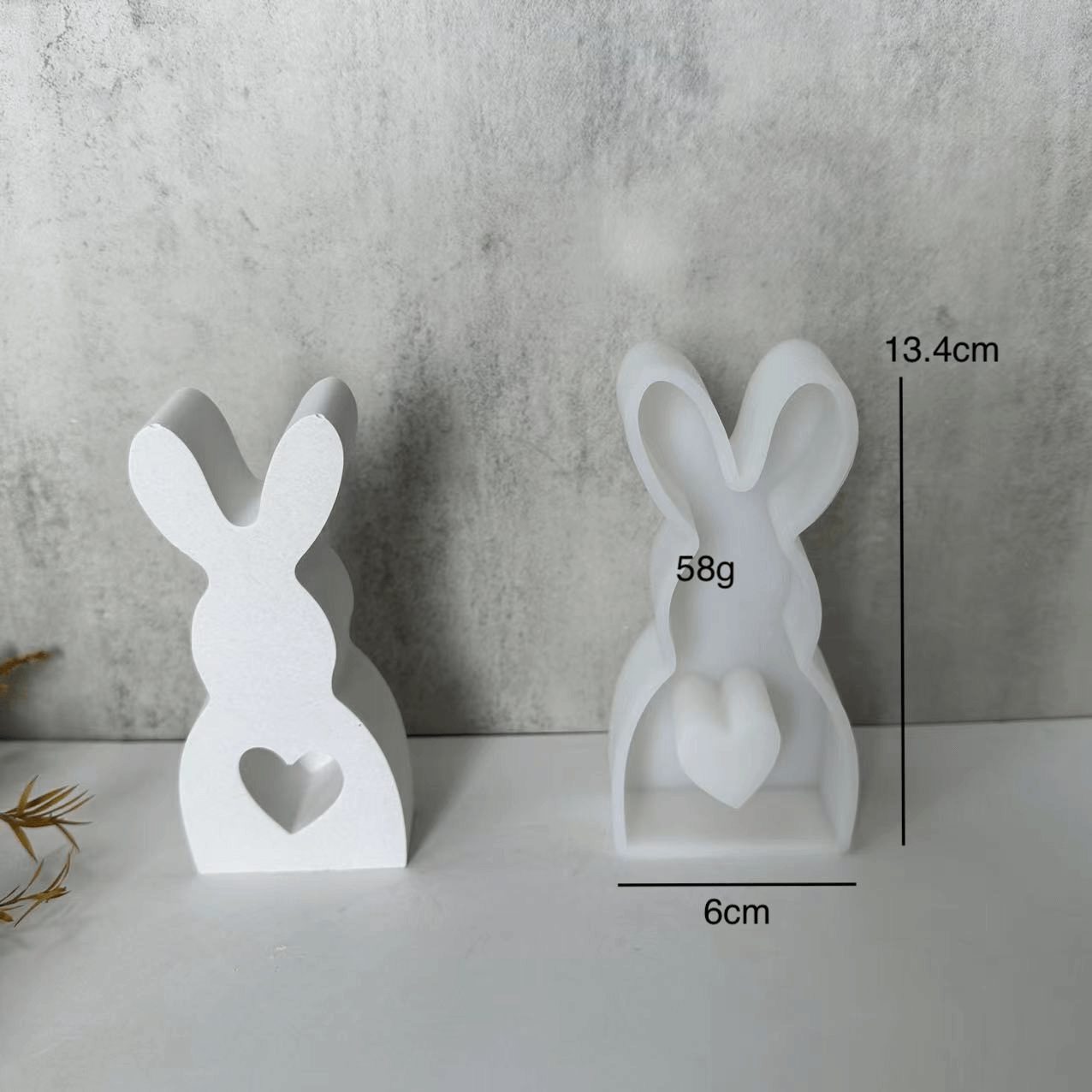 Hase mit Herz Silikonform für Beton