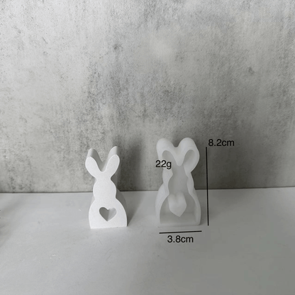 Hase mit Herz Silikonform für Beton