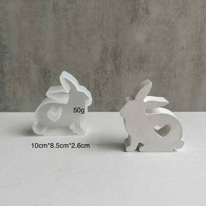 Hase mit Herz Silikonform für Beton