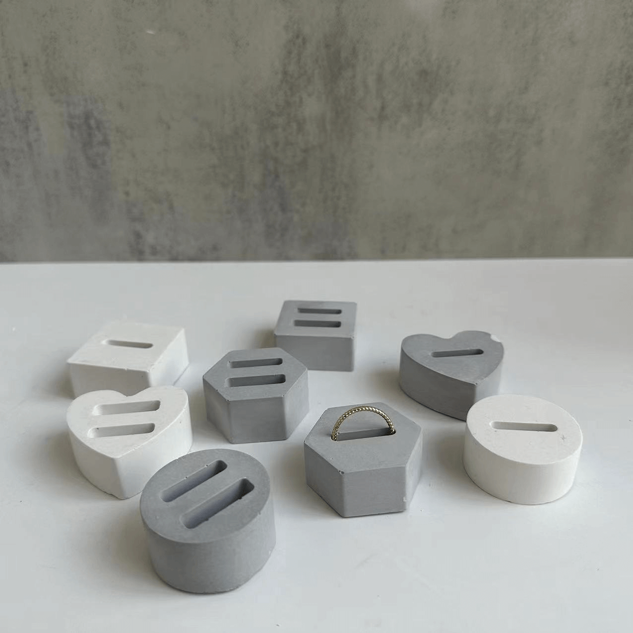 8 in 1 Ringhalter Silikonform für Beton