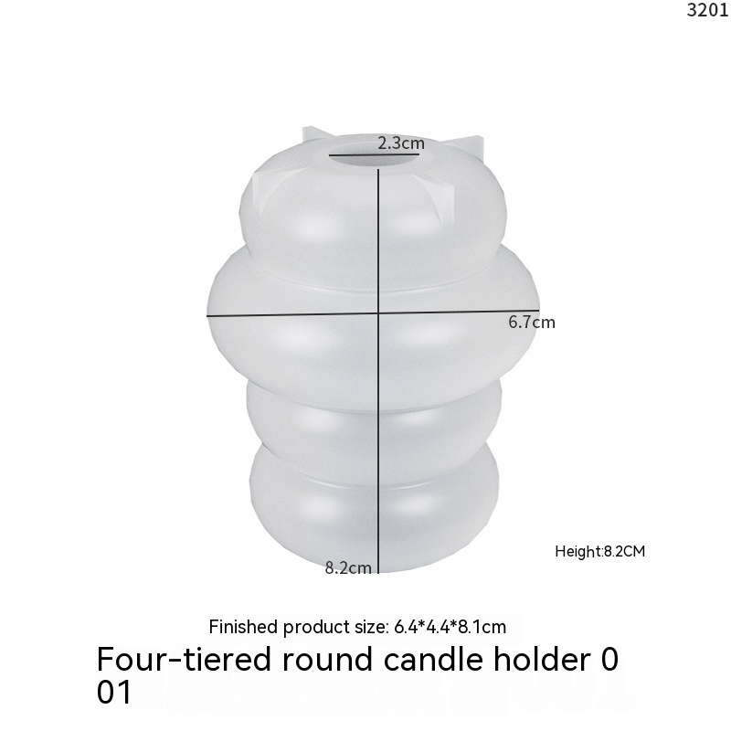 Kreis Ring Kerzenhalter Silikonform für Beton