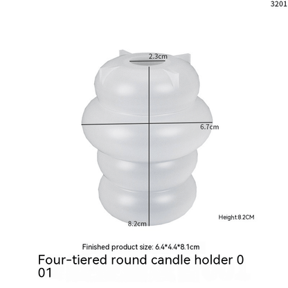 Kreis Ring Kerzenhalter Silikonform für Beton