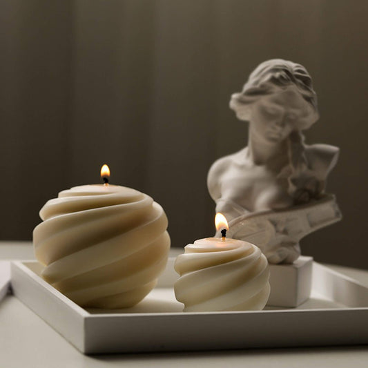 Spiralkugel Silikonform für Kerzen