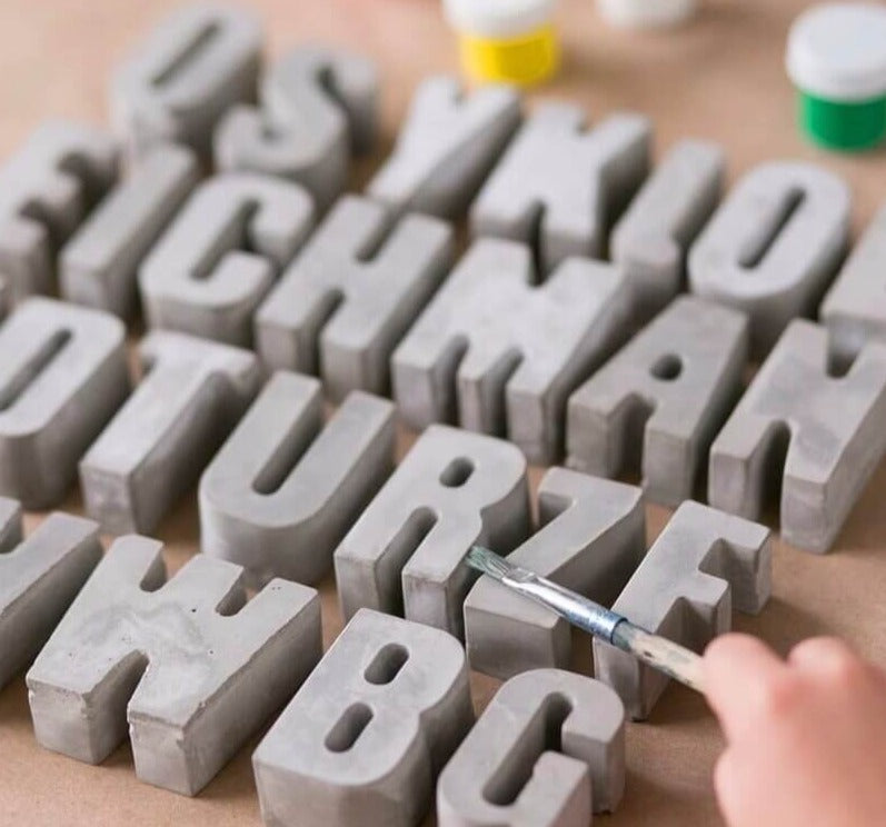 Buchstaben Alphabet Silikonform für Beton